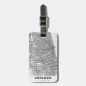 Chicago Map Gepäckanhänger (Vorderseite vertikal)