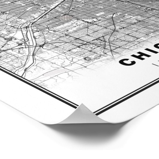 Chicago Map Poster (Ecke)
