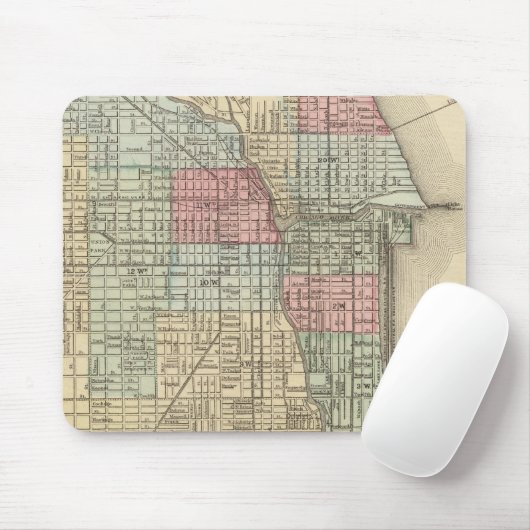 Chicago Map von Mitchell Mousepad (Mit Mouse)