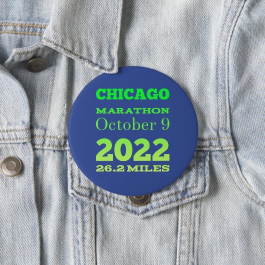 Chicago Marathon 2022 Button (Beispiel)