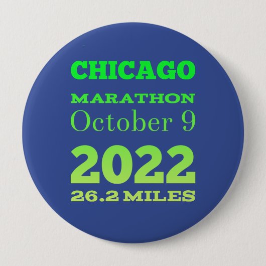 Chicago Marathon 2022 Button (Vorderseite)