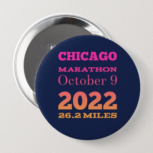 Chicago Marathon 2022 Button (Vorne & Hinten)
