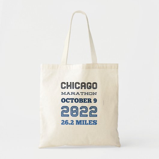 Chicago Marathon 2022 Tote Bag Tragetasche (Vorne)