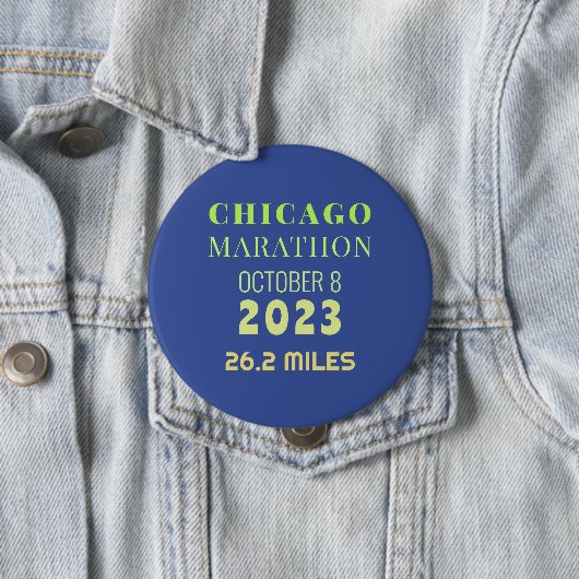 Chicago Marathon 2023 Button (Beispiel)