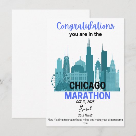 Chicago Marathon 2025 Acceptance Runner Gift (Vorne/Hinten)
