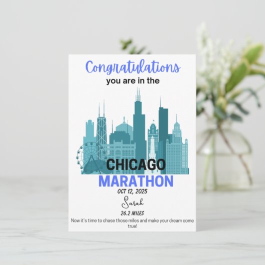 Chicago Marathon 2025 Annahme Läufer Geschenk (Stehend Vorderseite)