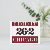 Chicago Marathon Postkarte (Stehend Vorderseite)