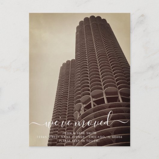 Chicago Marina Towers Ankündigung Postcard (Vorderseite)