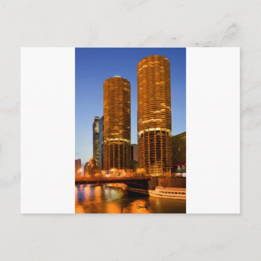 Chicago Marina Towers Postkarte (Vorderseite)