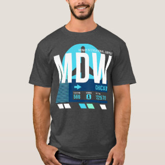 Chicago MDW Airport Code Baggage Tag Midway T-Shirt