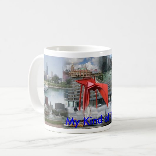 Chicago - meine Art der Stadt Kaffeetasse (Vorderseite Links)