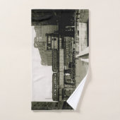 CHICAGO-MESSE-LAUFKATZE-ZUG-AQUARELL BADHANDTUCH SET (Handtuch)