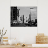 Chicago Michigan Avenue 1964 Vintages Foto Poster (Küche)