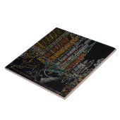 Chicago Michigan Avenue Art Institute Lions Neon Fliese (Seite)