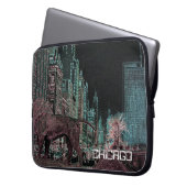 CHICAGO MICHIGAN AVENUE @ ART MUSEUM 1967 NEON LAPTOPSCHUTZHÜLLE (Vorderseite Links)