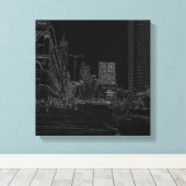 Chicago Michigan Avenue in den 1960er Jahren glühe Leinwanddruck (Insitu (Holzboden))