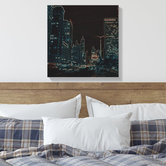 Chicago Michigan Avenue in den 1960er Jahren glühe Leinwanddruck (Insitu (Schlafzimmer))