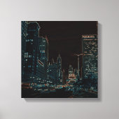 Chicago Michigan Avenue in den 1960er Jahren glühe Leinwanddruck (Vorderseite)