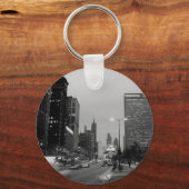 Chicago Michigan Avenue @ Night März 6, 1967 Schlüsselanhänger (Vorderseite)