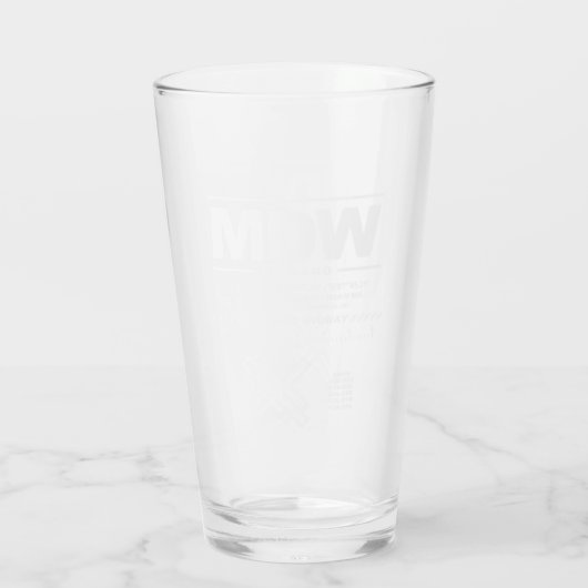 Chicago Midway International Airport MDW Glas (Rückseite)