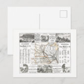 Chicago, Milwaukee und Saint Paul Railmap Postkarte (Vorne/Hinten)