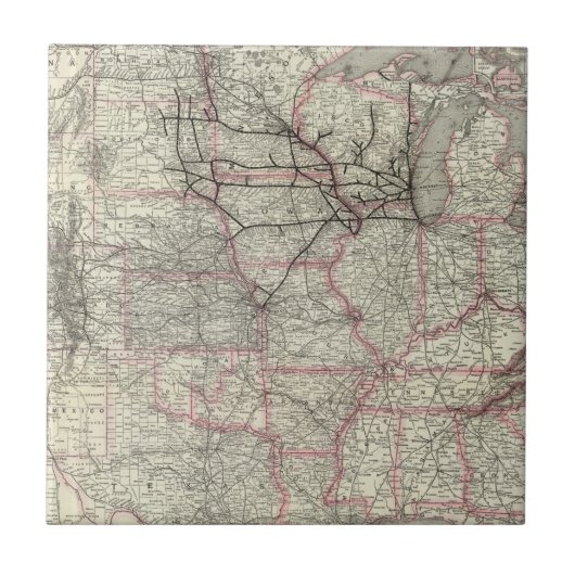 Chicago Milwaukee und St- Paulrelais und Fliese (Vorderseite)