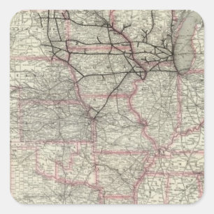 Chicago Milwaukee und St- Paulrelais und Quadratischer Aufkleber