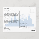 Chicago mit Lake Michigan Postkarte (Rückseite)