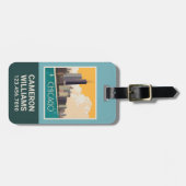 Chicago | Modern Skyline Gepäckanhänger (Vorderseite horizontal)