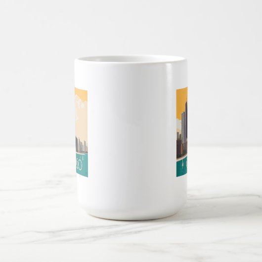 Chicago | Modern Skyline Kaffeetasse (Mittel)