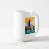 Chicago | Modern Skyline Kaffeetasse (VorderseiteRechts)