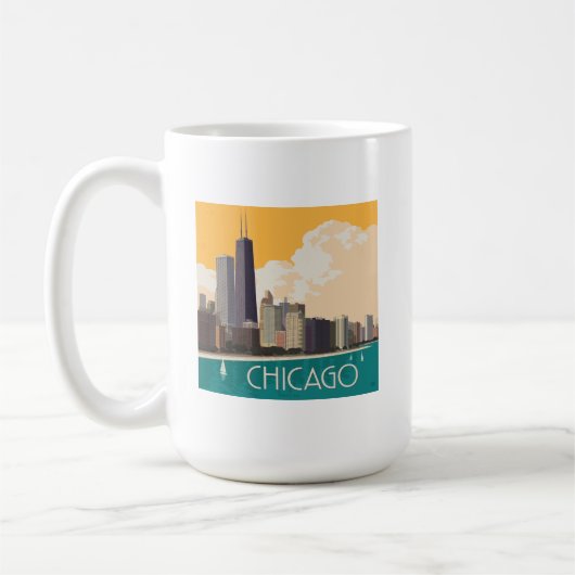 Chicago | Modern Skyline Kaffeetasse (Links)