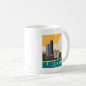 Chicago | Modern Skyline Kaffeetasse (VorderseiteRechts)