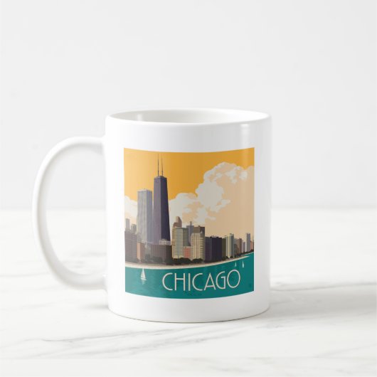 Chicago | Modern Skyline Kaffeetasse (Links)