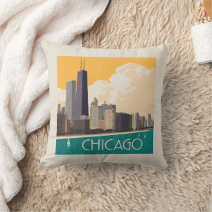 Chicago Modern Skyline Kissen