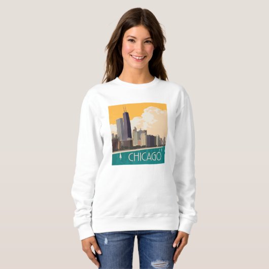 Chicago | Modern Skyline Sweatshirt (Vorne ganz)