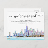 Chicago Moving Announction Postcard Ankündigungspostkarte (Vorne/Hinten)