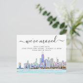 Chicago Moving Announction Postcard Ankündigungspostkarte (Stehend Vorderseite)