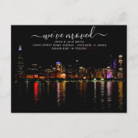 Chicago Moving Announction Postcard