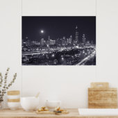 Chicago nach Nacht Poster (Küche)