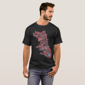 Chicago-Nachbarschafts-Karte T-Shirt (Vorne ganz)