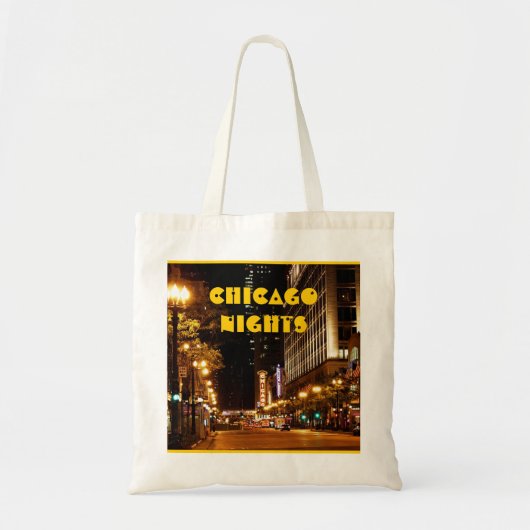 Chicago-Nachtleben Tragetasche (Vorne)
