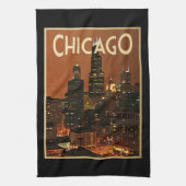 Chicago nachts küchentuch (Vertikal)