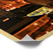 Chicago nachts poster (Ecke)