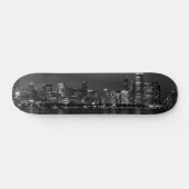 Chicago-NachtStadtbildGrayscale Skateboard (Horizontal)