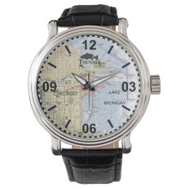 Chicago Nautic Chart Watch Armbanduhr