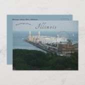 Chicago Navy Pier Illinois Postkarte (Vorne/Hinten)