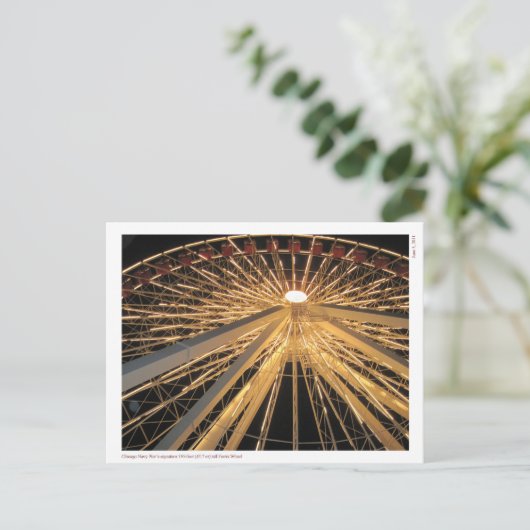 Chicago Navy Pier's Signature Ferris Wheel Postkarte (Stehend Vorderseite)