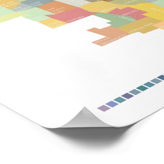 Chicago Neighhoods Map Poster (Ecke)