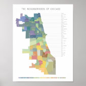 Chicago Neighhoods Map Poster (Vorne)